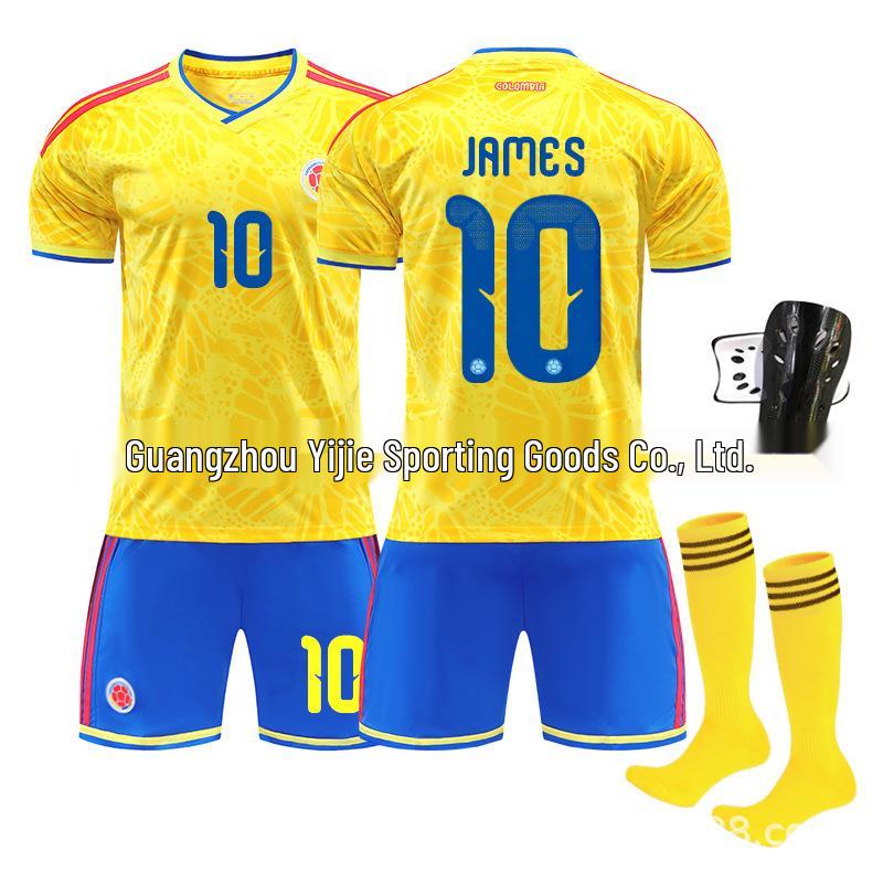 Colombia 2026 World Cup Home Kit: James #10, Diaz #7, Rios #6 Jerseys