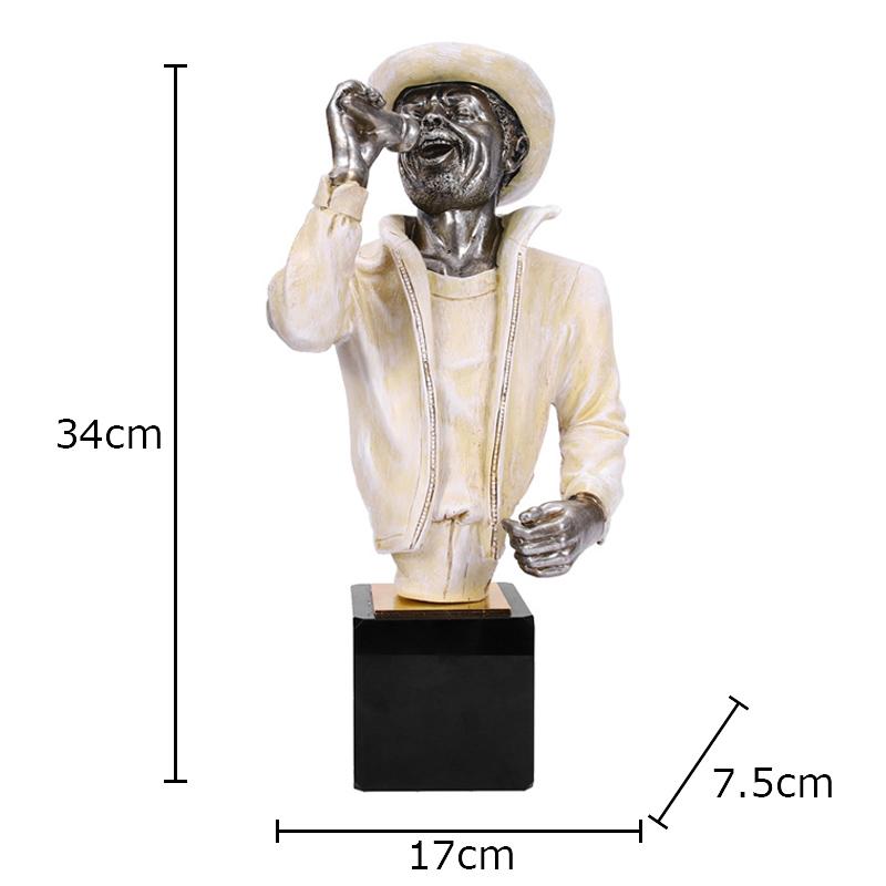 American Rural Trio Jazz Band Figures Statue Desk Decoration Ornaments Jazz Band Character Resin Sculpture Room Aesthetic Decor