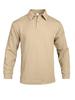 European Style Textured Jacquard Long Sleeve Polo Shirt for Men