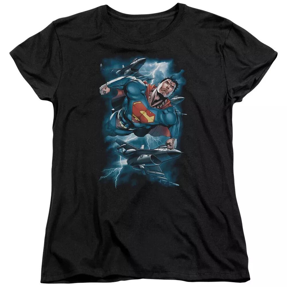 Superman  Stormy Flight  Women s T-Shirt 3XL