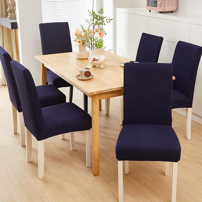 Elastischer Stuhlbezug Einteilig Schmutzabweisender Hockerbezug Hotel Zuhause Esszimmerstuhlbezug Stuhlbezug Milchseide Einfarbig