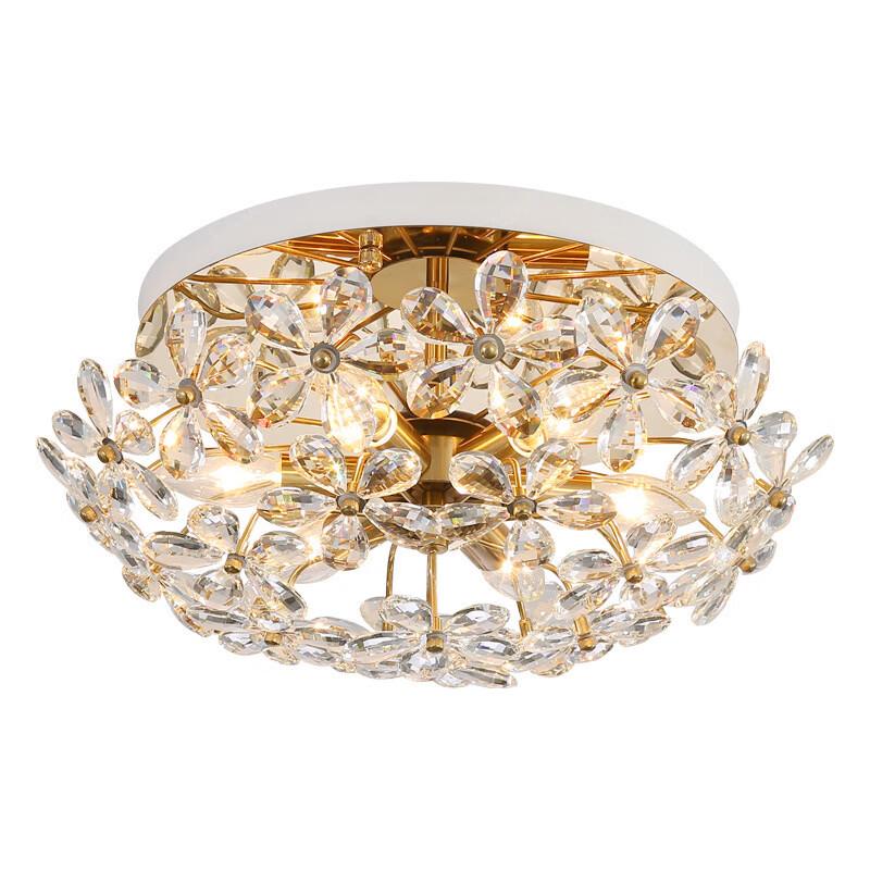 NuFeng Vintage Crystal Flower Chandelier