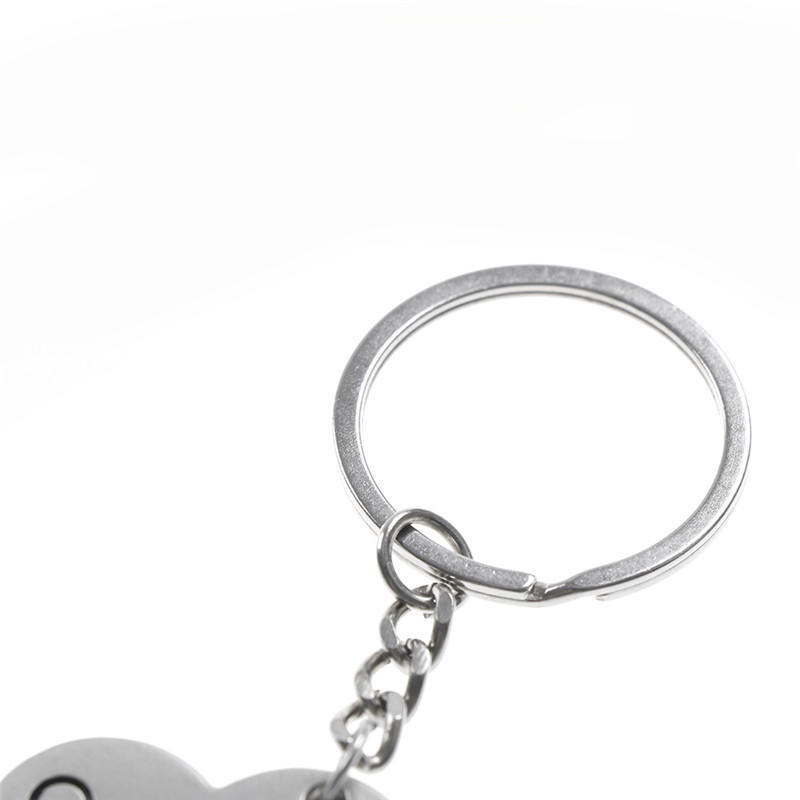 1 Set Creative Crush You Piercing Heart Couple Key Ring For Weeding Gift
