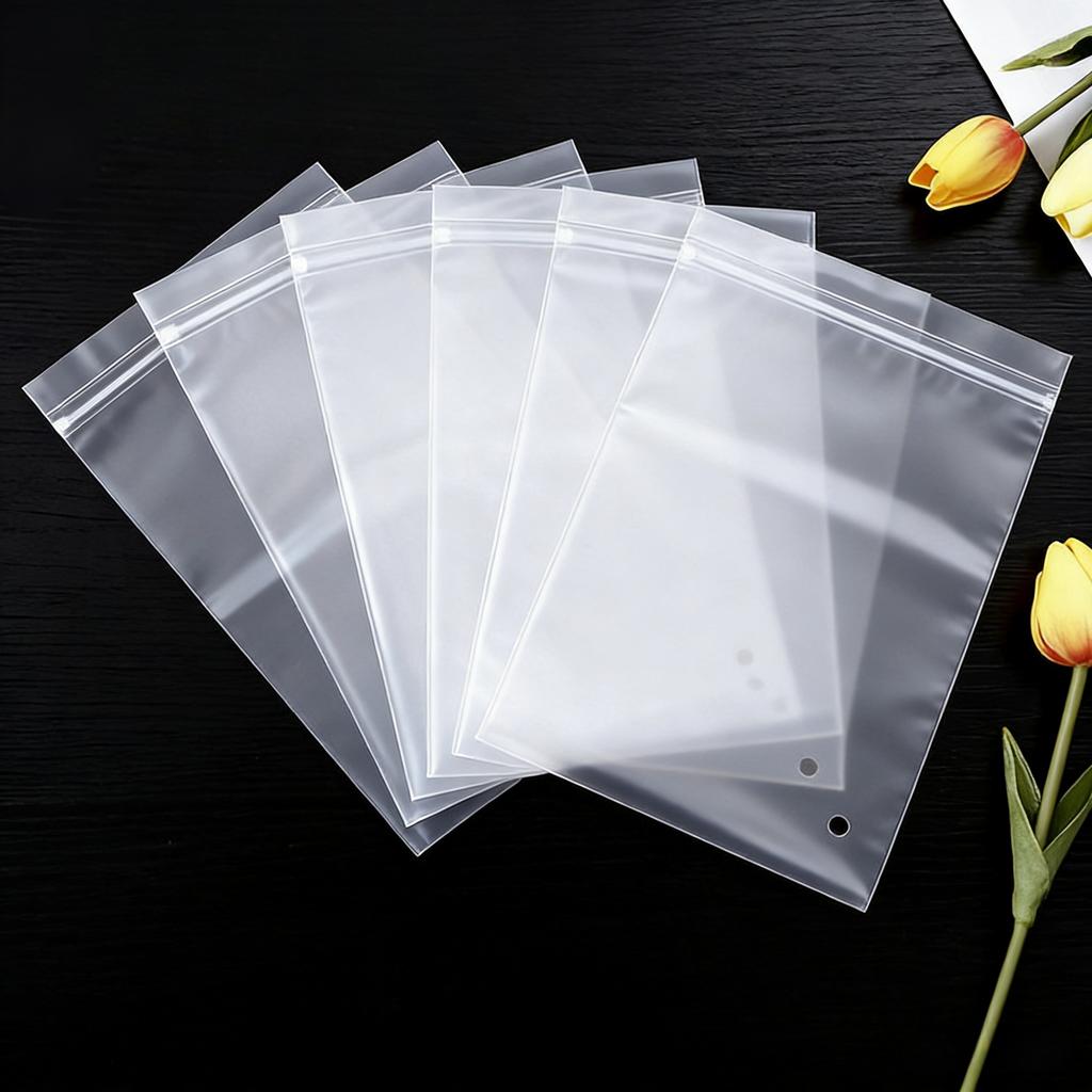50Pcs Matte CPE Cartilage Self Sealing Bag, Book,Jewelry,Stationery Packaging Sealed Bag, Data Cable Universal Packaging Bag