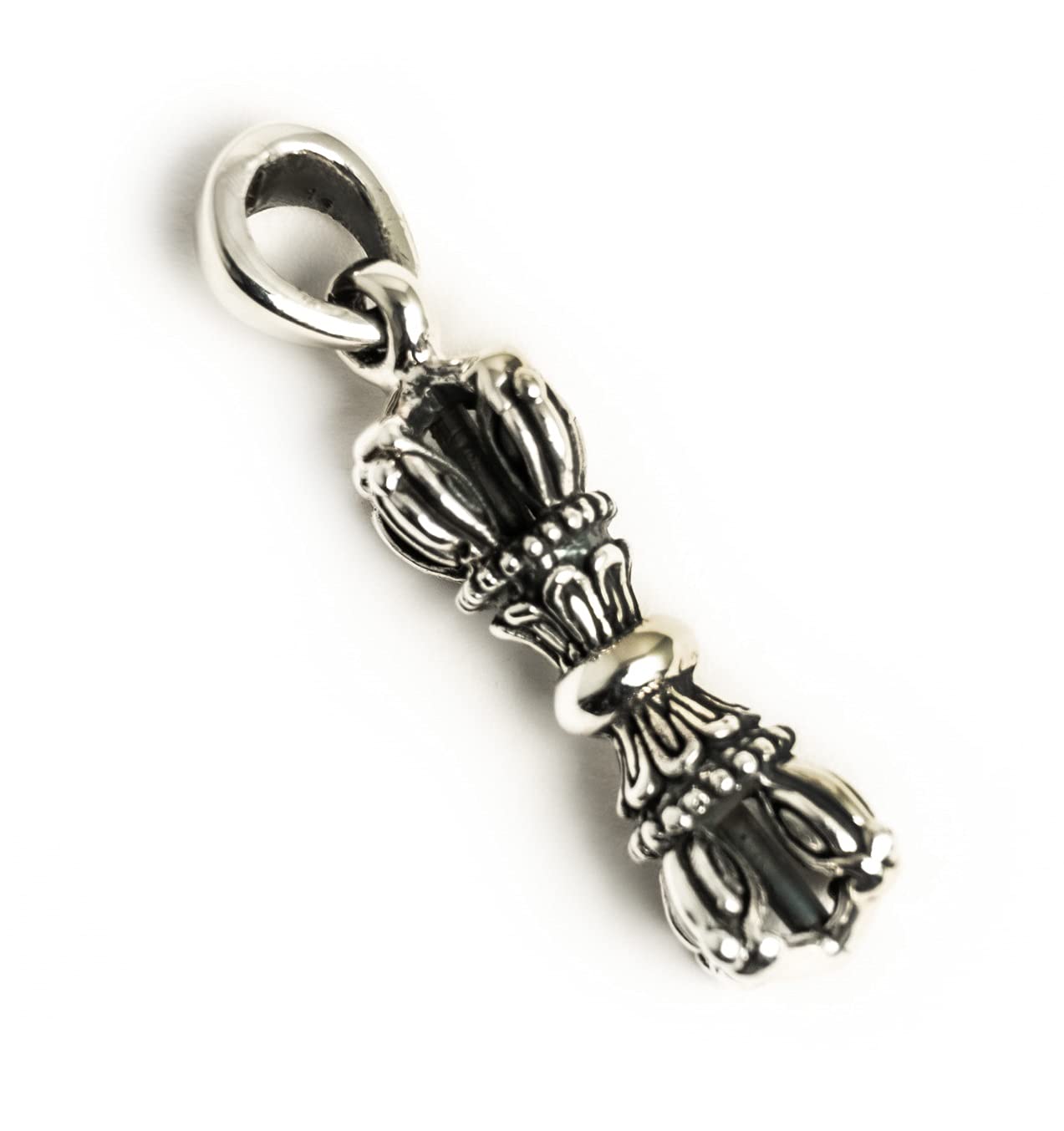 

Tibetan Vajra Dorje Vajra Amulet Silver 925 Підвіска для жінок і чоловіків