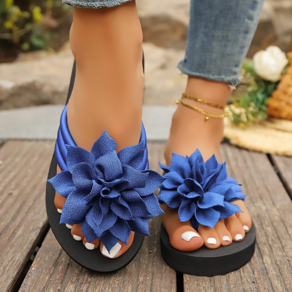 Flower Women Summer Casual Beach Home Shoes Sandals Flip Flops
