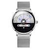 Unique Business Men Watch Fashion Auto Date Stainless Steel Strap Quartz Wristwatch Man Gifts For Him Calendar Clock