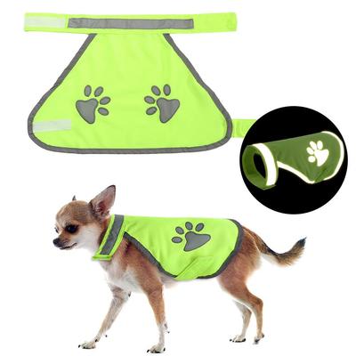 Cozy High Visibility Dog Paw Pet Hi Vis Coat Dog Jacket Pet Safety Vest Pet Reflective Vest