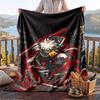 Warm Flannel Blanket Gachiakuta Pattern, Lightweight Comfortable Throw Blanket for Bed Sofa Use