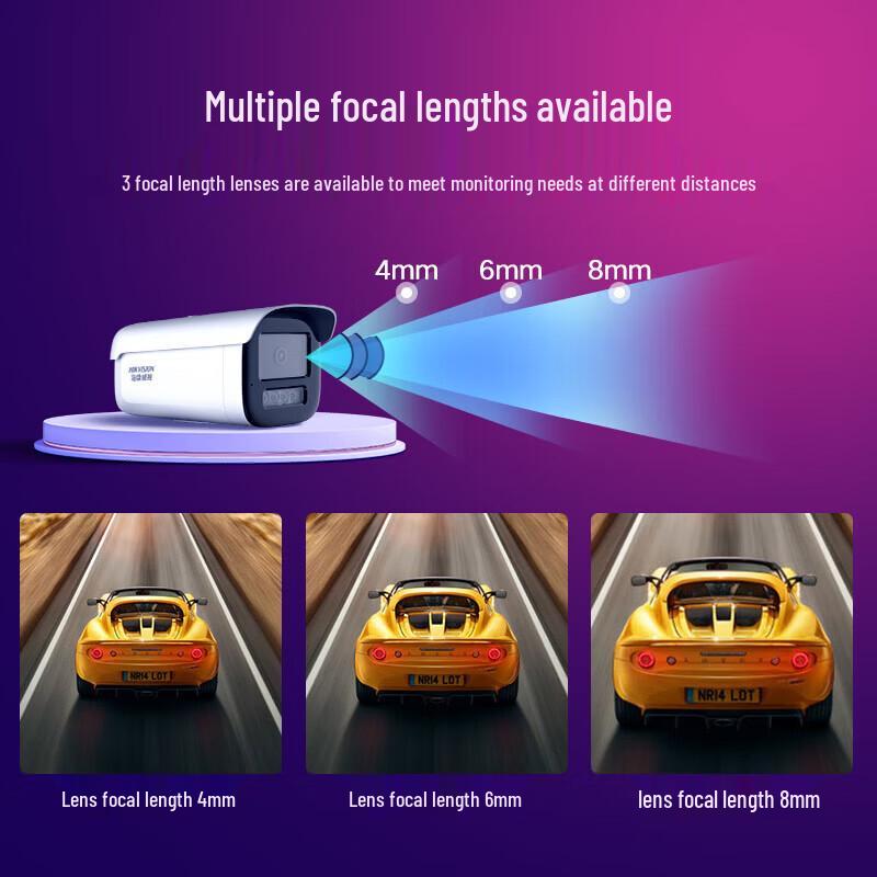 Hikvision 4MP Full-Color PoE Network Camera CN plug (adapter included)