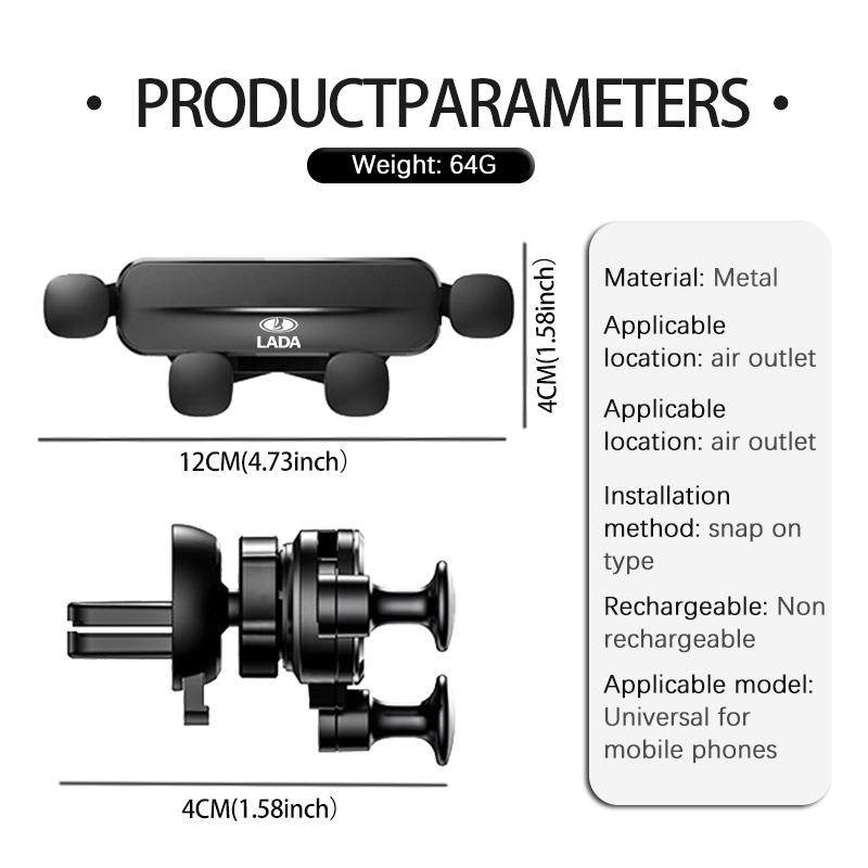 AWT1 Car Phone Holder Cellphone Bracket Air Vent Mount GPS Bracket For Lada Niva Vesta 4X4 Largus Priora Granta Samara Kalina