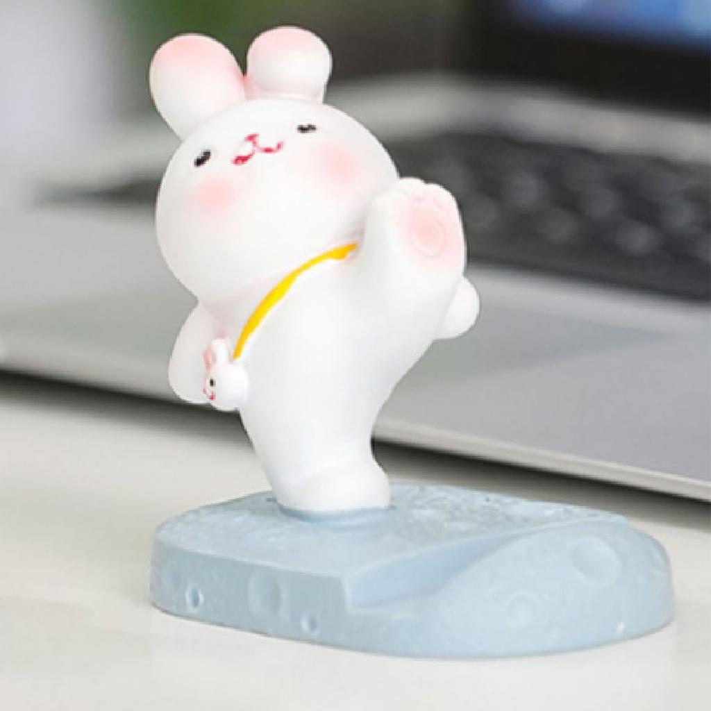 Cute   Cell Phone Stand Cartoon Resin Bunny Phone Holder Desk for Student Room Decoration