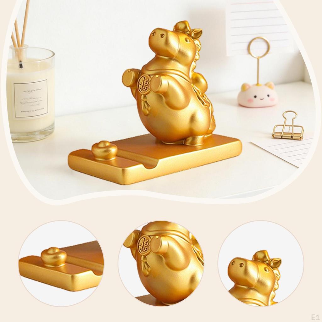 Cardboard Horse Figurine, Sculpture, Tabletop Phone Stand, Desk Ornament, Resin Animal, Suitable for