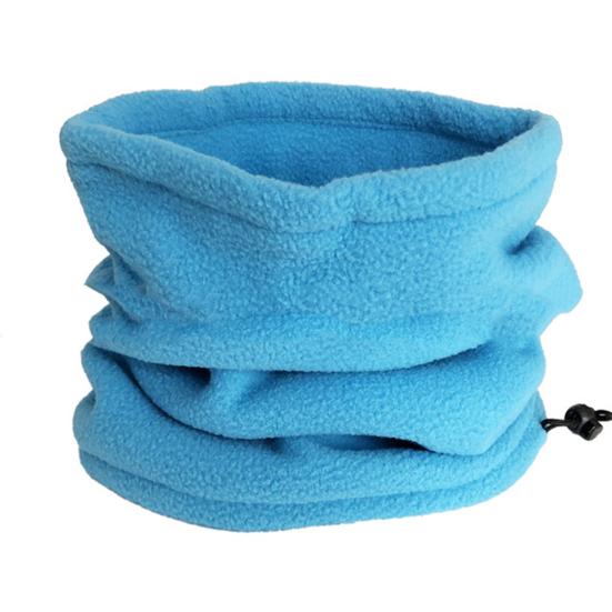 Unisex Winter Outdoor Solid Color Soft Thick Fleece Neck Warmer Gaiter Cover Hat