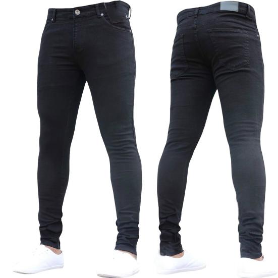 Frühling Herbst Mode Herren Skinny Jeans Denim Hosen Leggings Lange Hosen