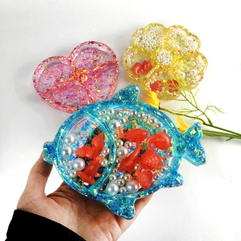 Tray Silicone Mold Concrete Cement Plaster Epoxy Resin Geometric Storage Dish Plate Mould Home Handicraft Decoration