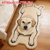 Pet Theme Rug Dog Shaped Rug Decorative Carpet Animal Floor Mat Cute Entryway Mat  Bedroom Decor