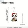 Bohemian Christmas Cat Santa Hat Acrylic Earrings