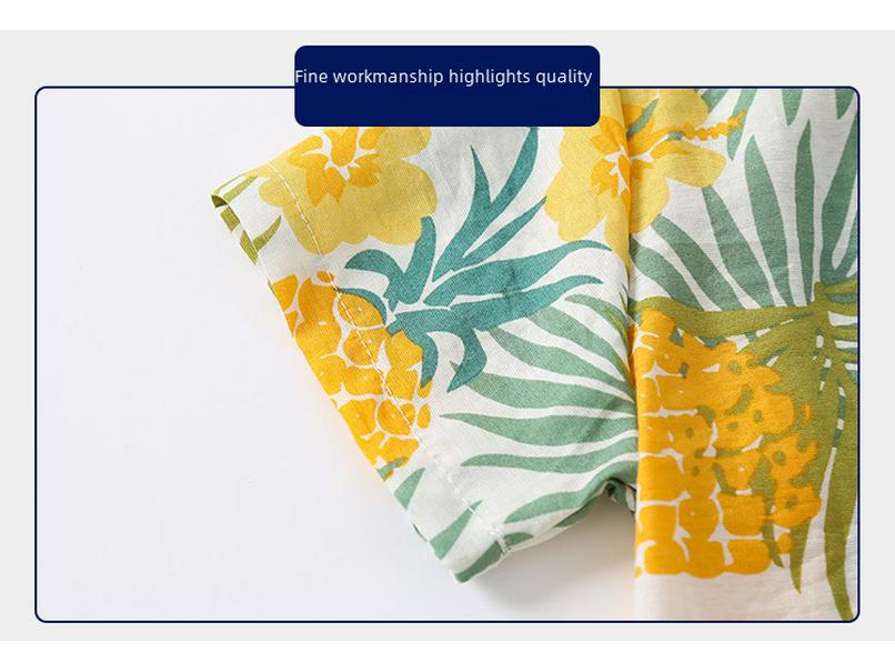 Boys' Summer Hawaiian Short-Sleeve Soft Shirts - Casual Kids' Shirts