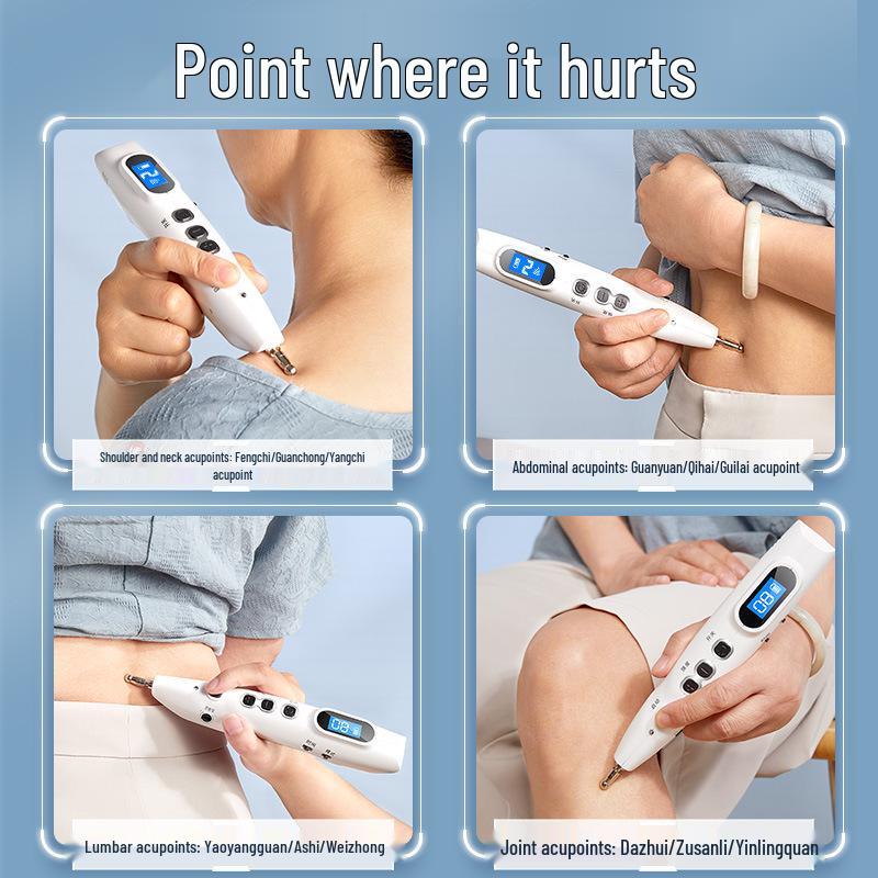 Electronic Beauty Acupoint Meridian Pen for Facial Massage and Acupuncture