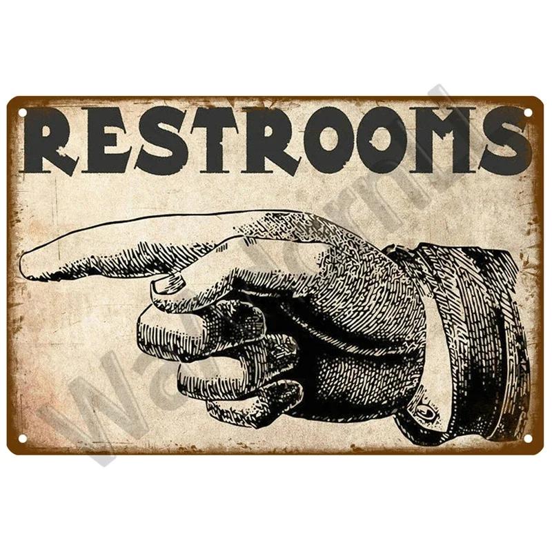 

WC Туалет Жестяна табличка Плакат Старовинні настінні плакати Металева табличка Декоративна табличка Кухня Табличка Металева старовинна декорація Аксесуари 20x30cm（7.8x11.8inch）