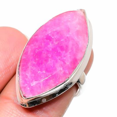 Rubin(Simuliert) Edelstein Handgefertigt 925 Sterlingsilber Schmuck Ring Größe 7 Y2S05