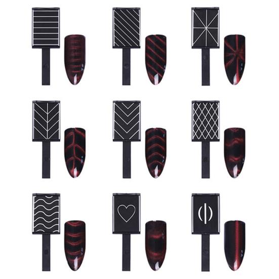 9/12 szt. Narzędzie magnetyczne do paznokci 3D kocie oczy żel do polerowania dwugłowicowy magnetyczny pręt różdżka deska długopis domowy salon DIY akcesoria do zdobienia paznokci narzędzia do manicure