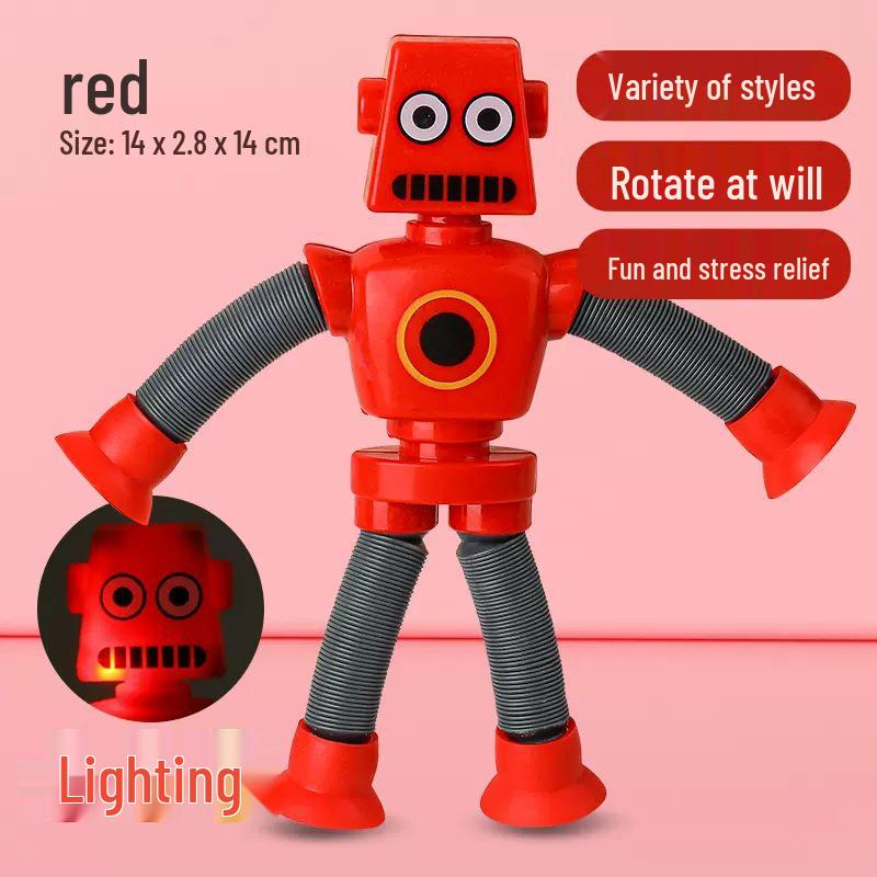 Extendable Luminous Giraffe Robot Toy - Creative Educational Cartoon for Kids