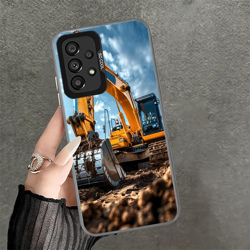 Excavating Machinery Cool Soft Phone Case for Samsung A17 A16 A15 A14 A13 A57 A56 A55 A54 A53 A37 A36 A35 A34 A33 A26 A25 A24 A2