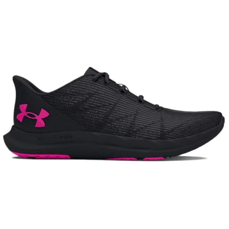 Under Armour Comfortable Non-Slip Low-Top Running Shoes Women sneaker Black Pink 3027006-004