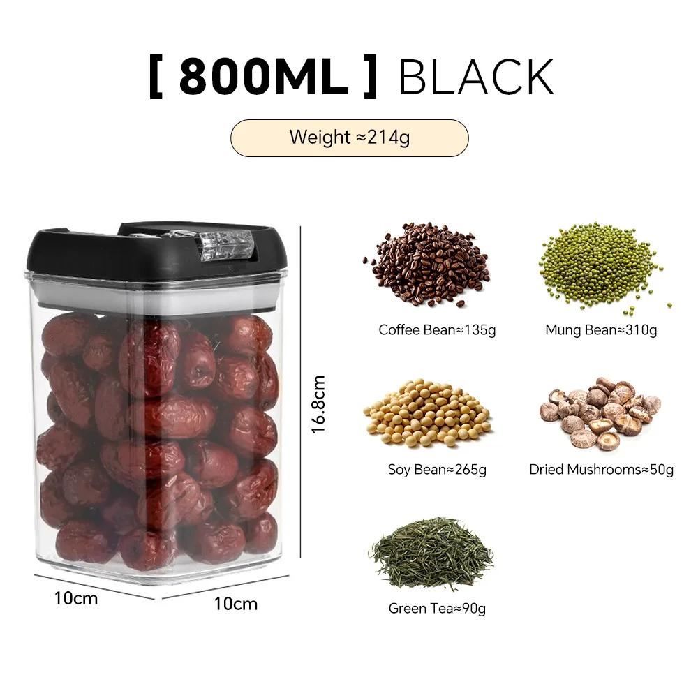 FAIS DU Food Storage Jar With Lid Kitchen Container Kitchen Organizer Stackable Dustproof Moisture Resistant Kitchen Accessories