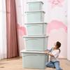 Miaoang 160L Large Plastic Storage Box with Lid and Wheels
