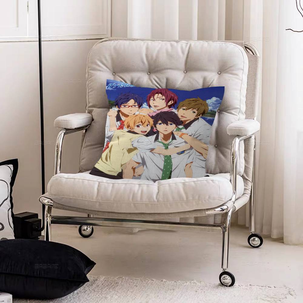 Free Anime Pillow Cover for Bedroom Room and Living Room Sofa Decorative Cushion Cover