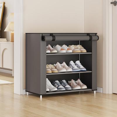 4-stufiges einfaches staubdichtes Schuhregal Multiuse Wide Space Storage Rack für Schlafsäle