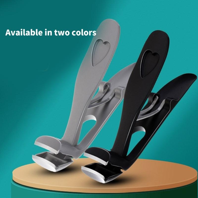 6 Pcs/Set Large Opening Nail Clippers Stainless Steel Fingernail Clippers Angled Head Toenail Clippers for Seniors
