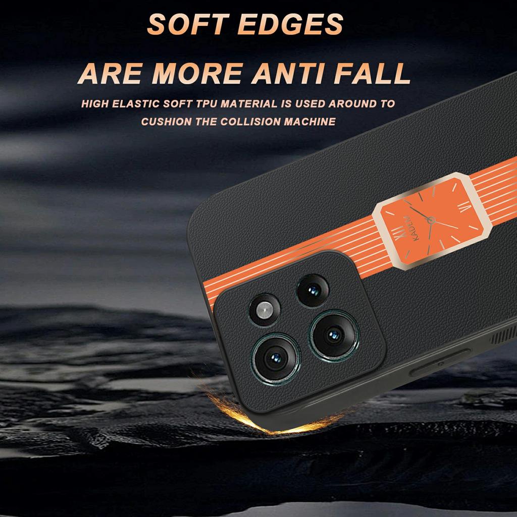 For Motorola Edge 50 5G Case Leather+TPU+Acrylic Anti-Scratch Phone Cover