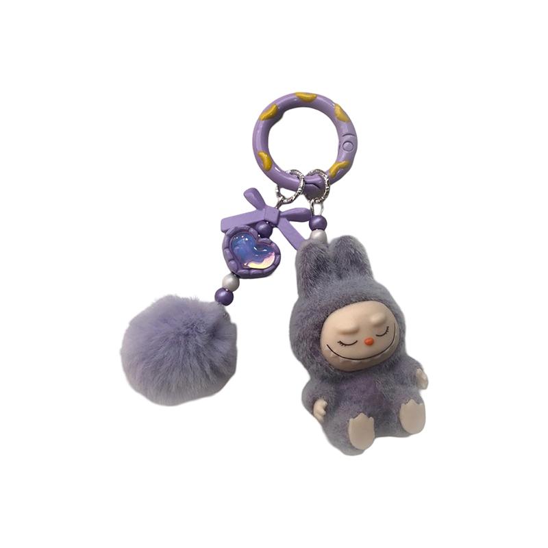 Christmas Labubu Kawaii Particles Keychain Bag Cell Phone Charm Key Chain Christmas Gift Cute Plush Charm