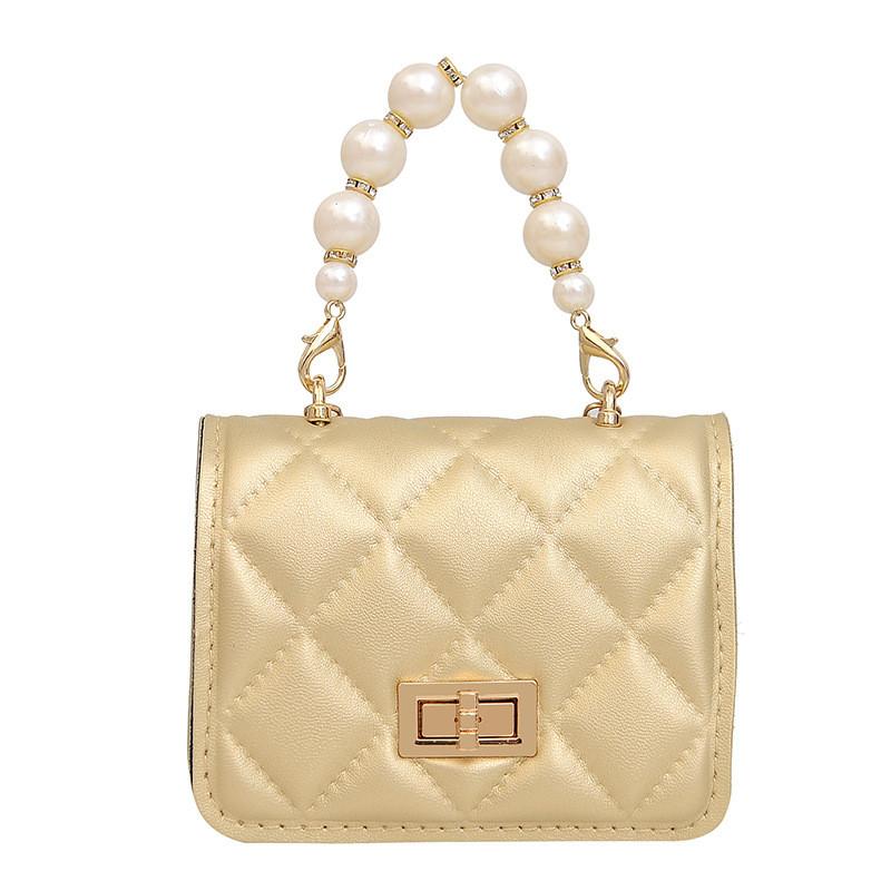 Crossbody Pearl Childrens Bag With Lightweight Design For Fresh Color Solid