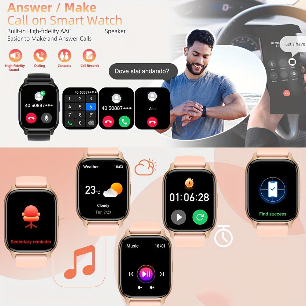 Y3 Smart Watch 1,85 tum Bluetooth Ring Musikspelare Utomhussport Fitness Tracker Armbandsur Herr Dam Smartwatch