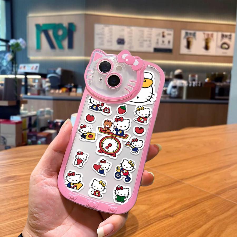 3D TK Cute Sanrio KT Cat Phone Case for Apple 16