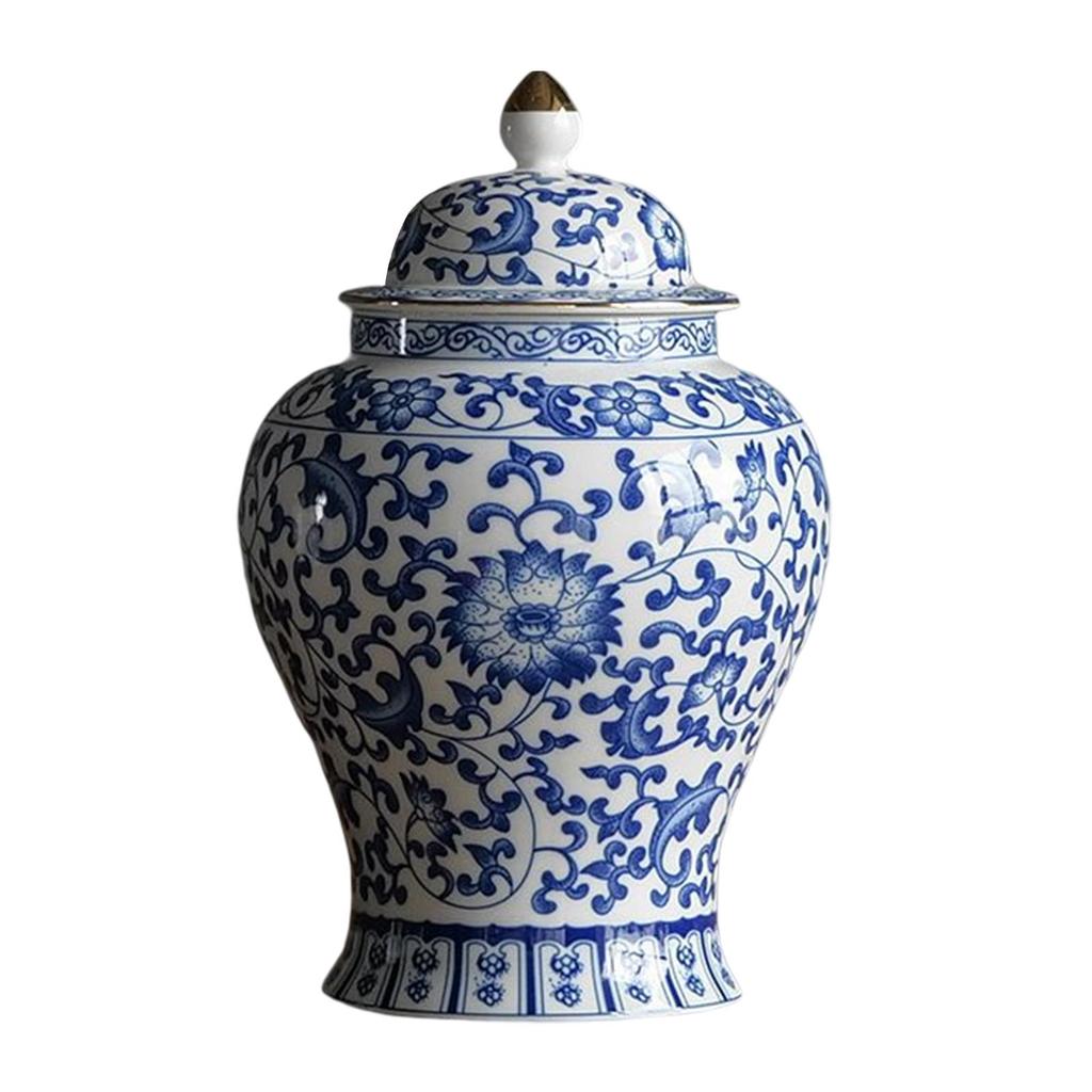 Chinese Ceramic Ginger Jar Decorative Flower Vase Traditional Porcelain Jar