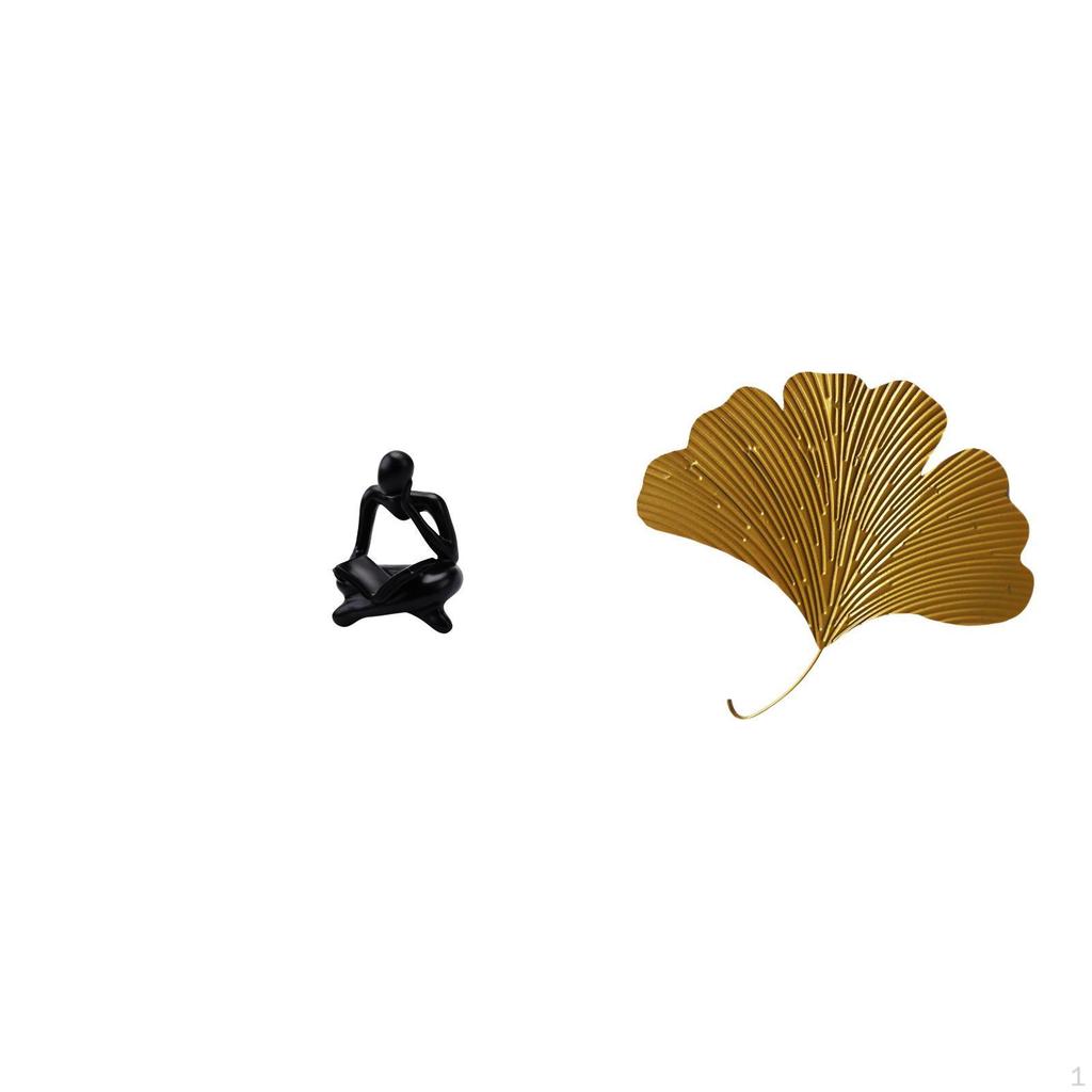 Abstract Ginkgo Thinker Statue Decoration for Tabletop Living Room Shelf Office Bookshelf Wrought