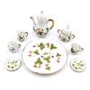 8Pcs/Set 1:12 Dollhouse Miniature Dining Ware Porcelain Tea Dish Cup Plate