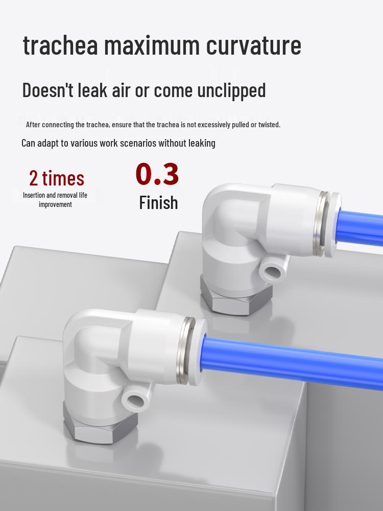Pneumatic Push-to-Connect Elbow Nozzle PL4-M5 PL8-01-02