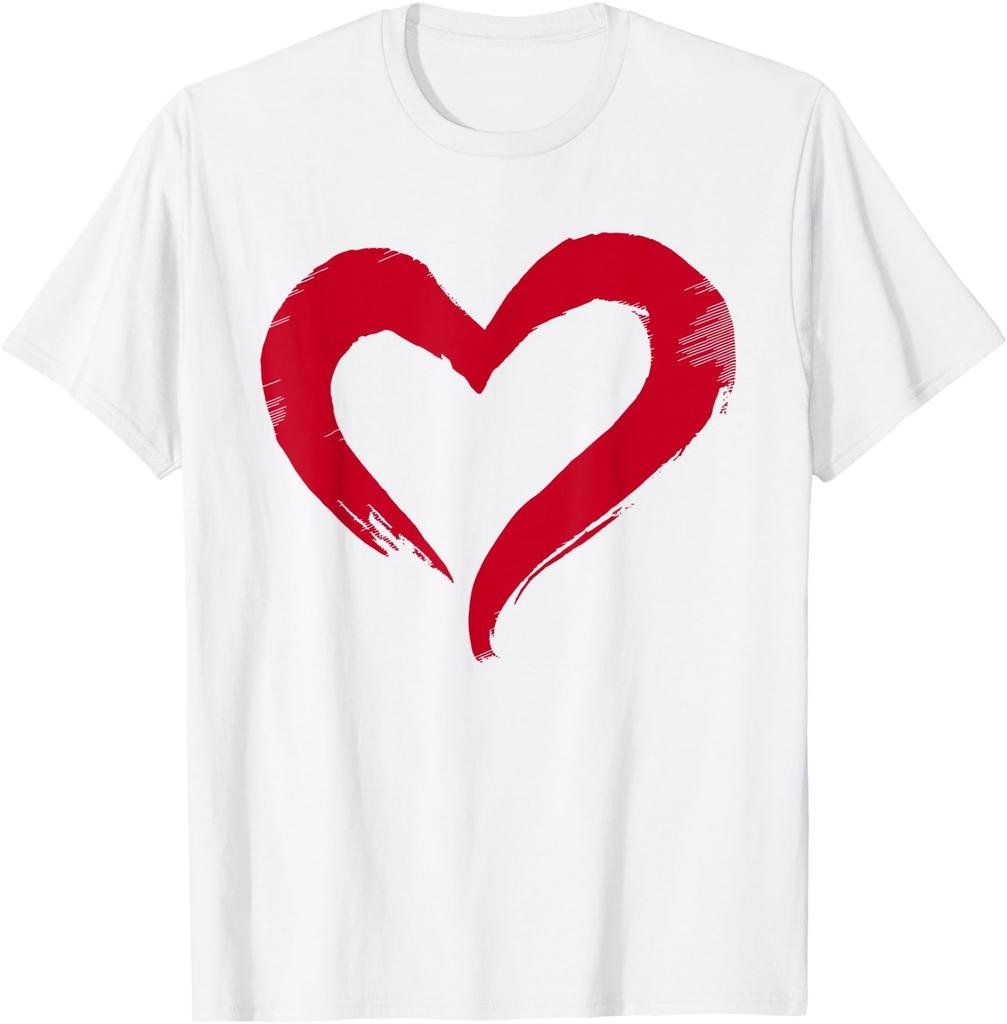 Valentines Day Heart Love Couple Romantic Graphic T-Shirt
