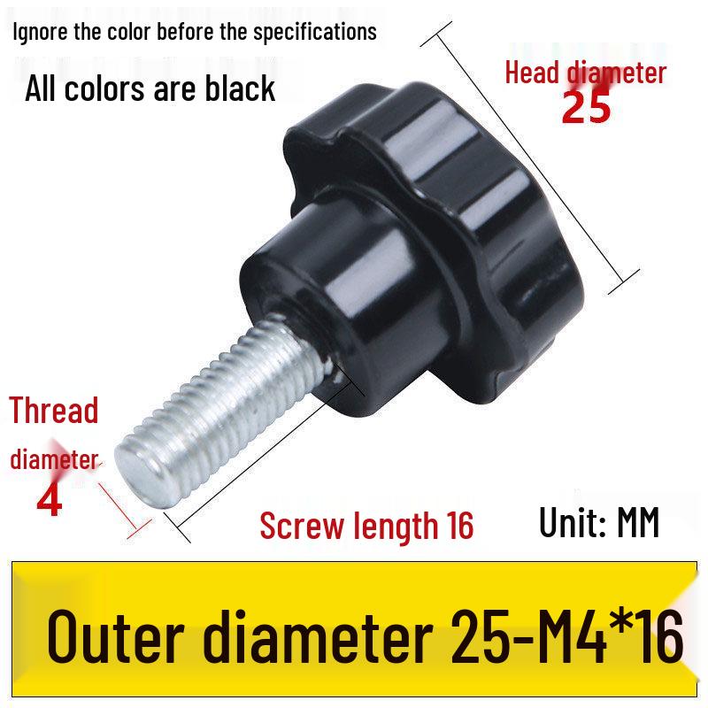 Star-Shaped Bakelite Hand-Tightening Screw Handle (M4-M10)