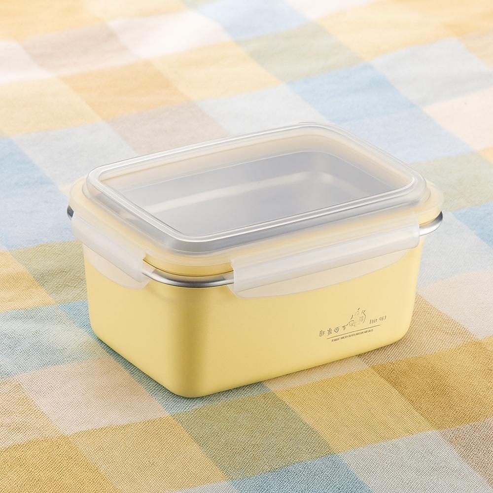Square Stainless Steel Lunch Box Airtight Fridge Food Box Multi-Purpose Air Exhaust Crisper  Picnic