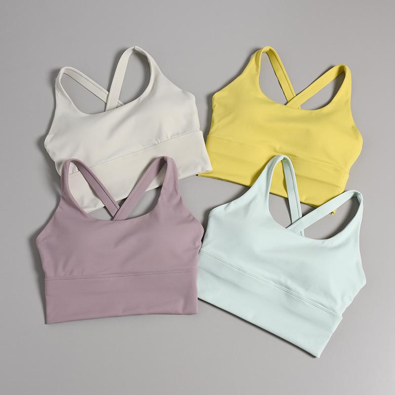 Nude Feeling Criss-Cross Sports Bra: Shockproof, High-Intensity Yoga & Running Fitness Vest
