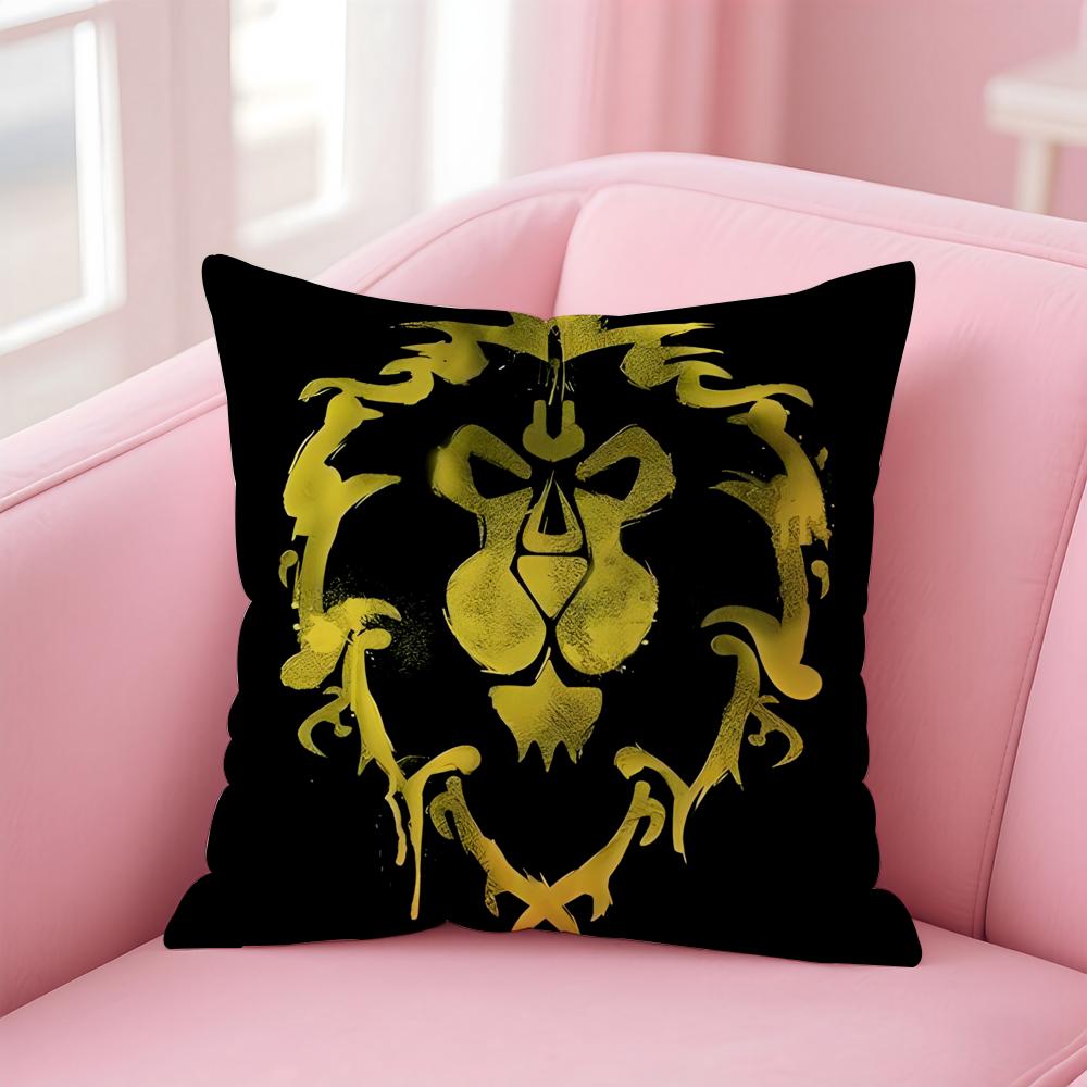 Fashion WWorld Of Warcraft WWOW Cushion Cover Pillowcase Short Plush Invisible zipper Room Sofa Cushion Cover
