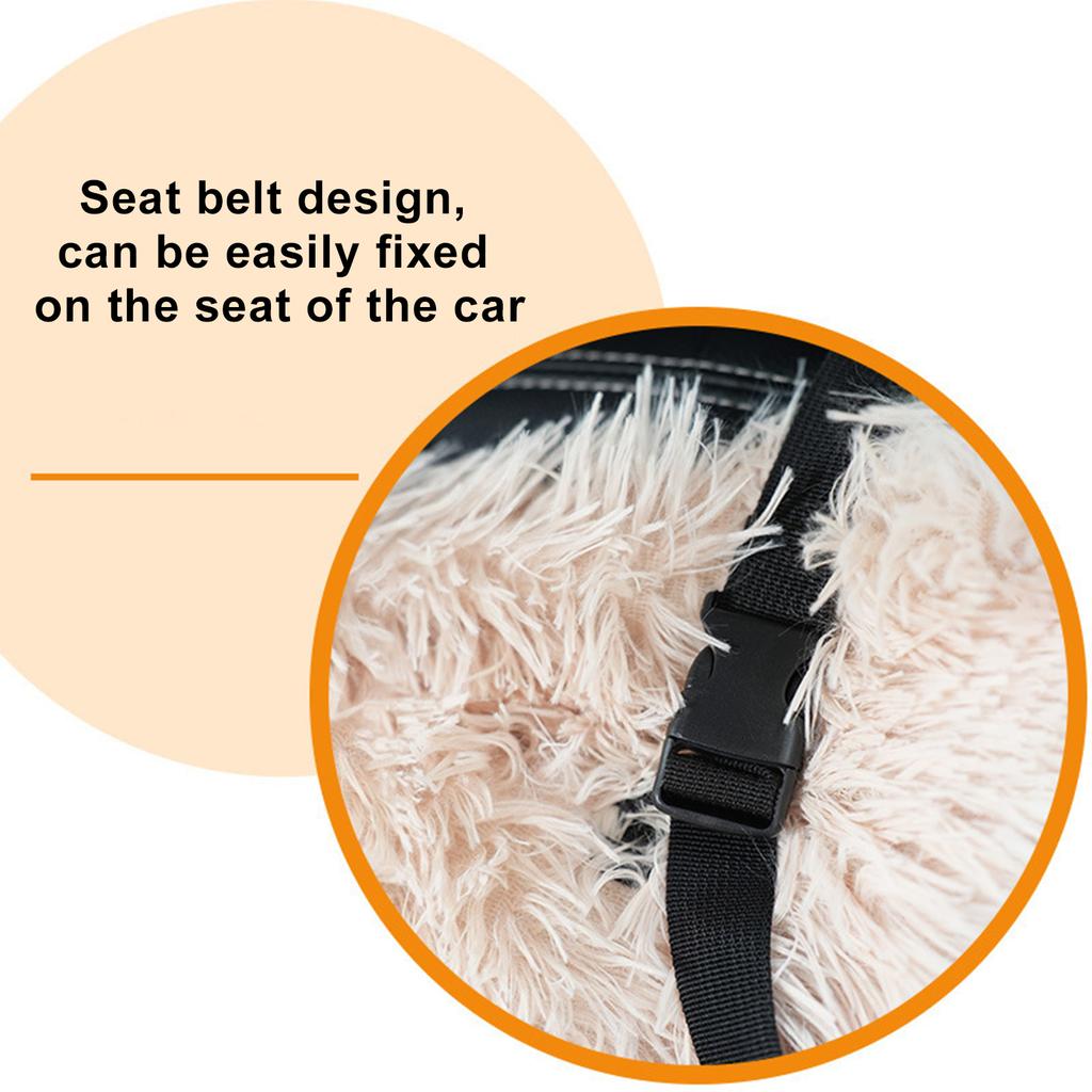 Dogs Travel Carrier Bed Pet Car Booster Seat W/ Safety Belt Removable Washable Seat Cushion Non-slip for Small Medium Large Dogs